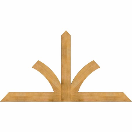 Ekena Millwork Richland Rough Sawn Timber Gable Bracket, Western Red Cedar, 84"W x 45"H x 2"D x 6"F, 13/12 Pitch GBW084X45X0206RIC00RWR